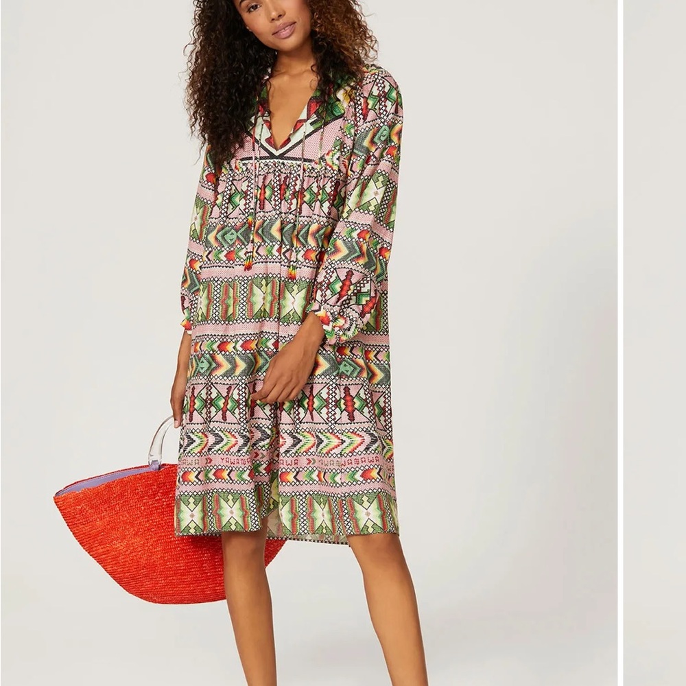 Farm Rio Aztec Midi Dress Small